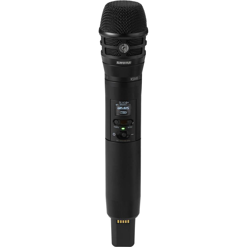 Shure SLXD2+ Transmisor Inalámbrico de Mano con Cápsula KSM8 Cardioide, 470 a 608 MHz, A