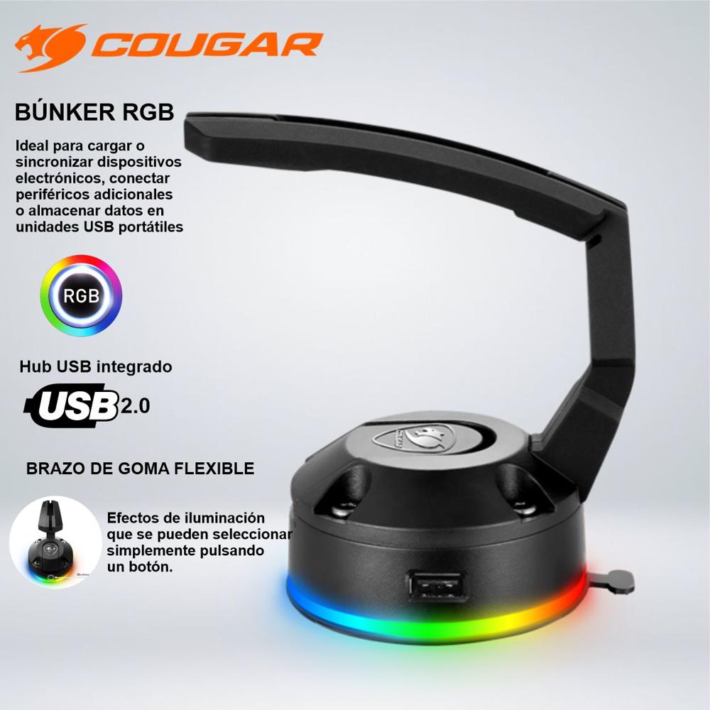 SOPORTE PARA MOUSE CON CONCENTRADOR USB - BÚNKER RGB 3MMBRXXB.0001