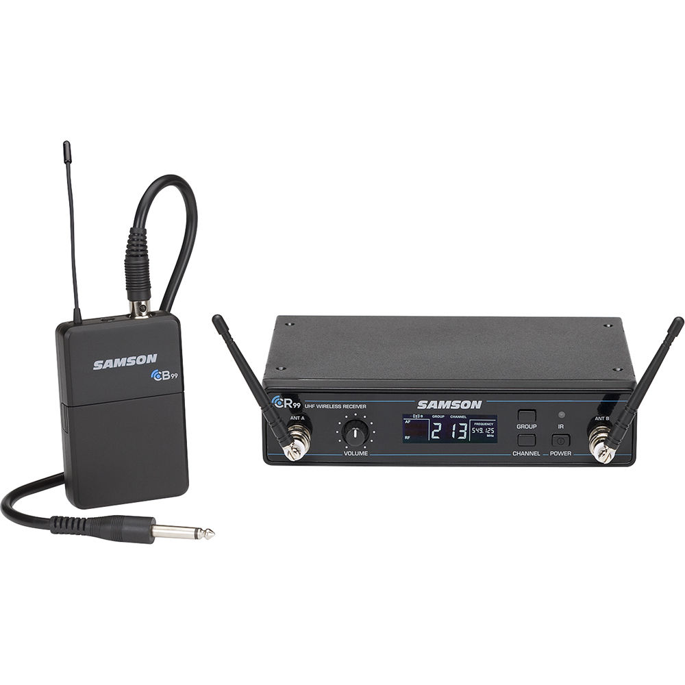 Samson Sistema Inalámbrico para Guitarra Concert 99 GC32, Band D (542 a 566 MHz), 80 Cana