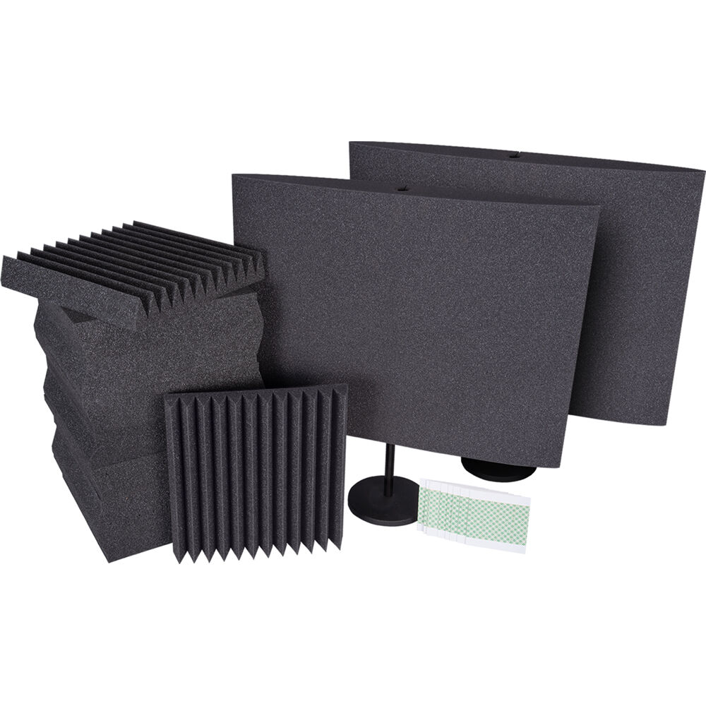 Auralex Kit de Paneles Acústicos para Podcasting DeskMAX con 2 Paneles Charcoal