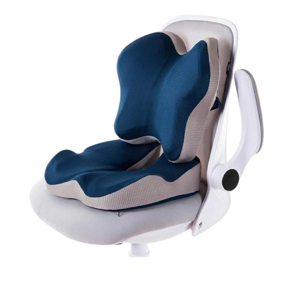 Cojín Ortopédico Ergonómico mas Espaldar Lumbar 2 Piezas con Gel y Espuma Viscoelástica