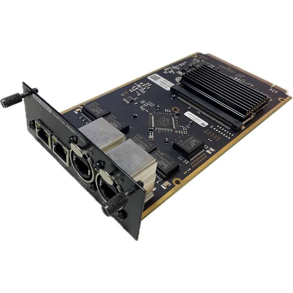 AuviTran Tarjeta AES67 64/Entradas y Salidas con 4 Puertos Gigabit, 2 Ethercon y 2 RJ45, C