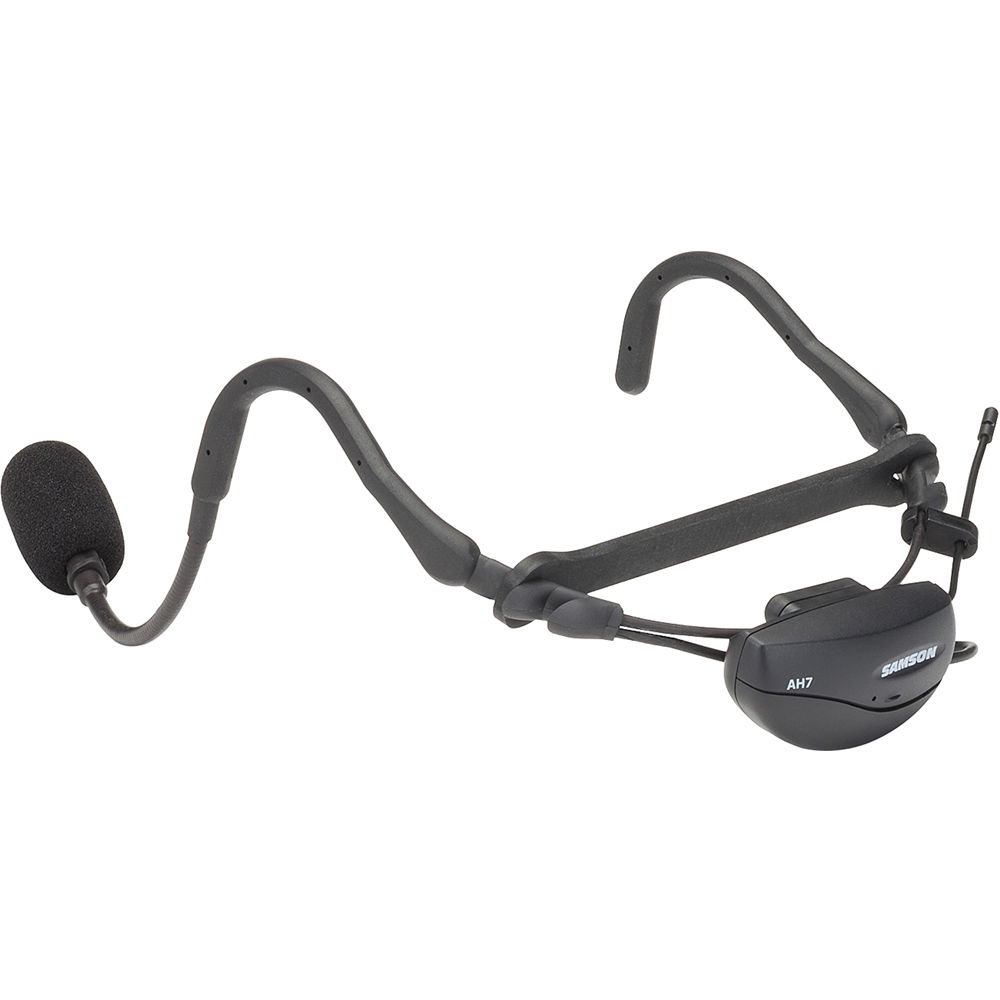 Samson Transmisor AH7 con Micrófono Headset Fitness QE - Inalámbrico, Rango de 300'