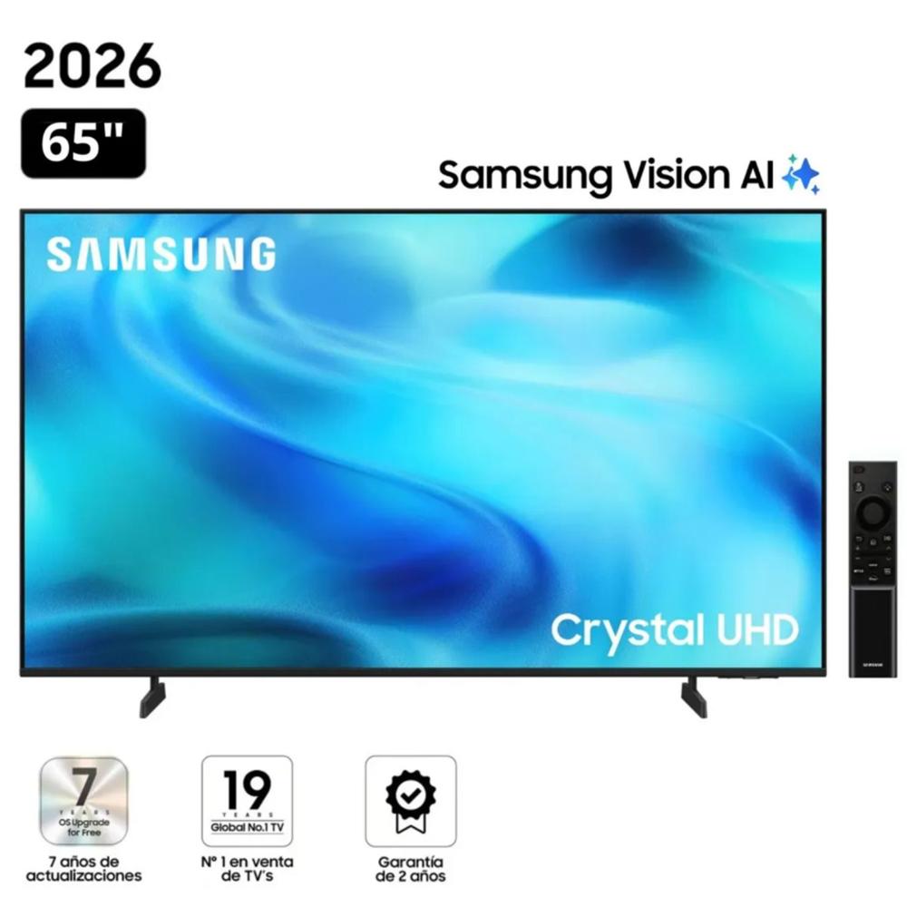 Televisor Samsung 65 Pulgadas Crystal UHD Smart TV UN65U8000HGXPE con HDR