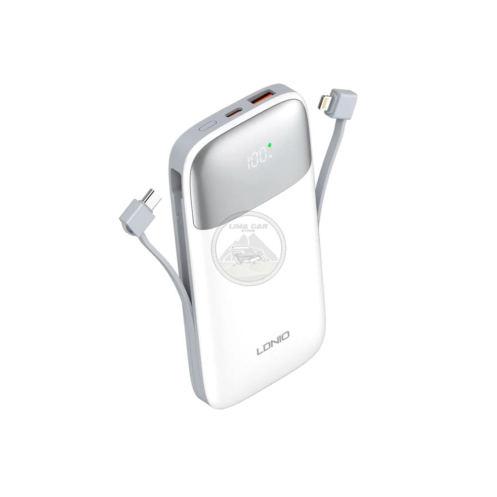 Power Bank 10000 mAh  22.5w Ldnio con 2 Cables