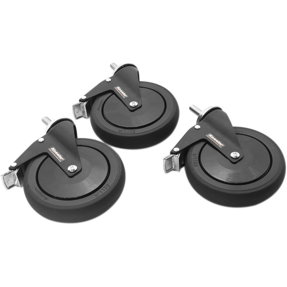 Kessler Crane Ruedas de Caster Estándar de 6" para K-Pod (Set de 3) - Doble Bloqueo, Rosc