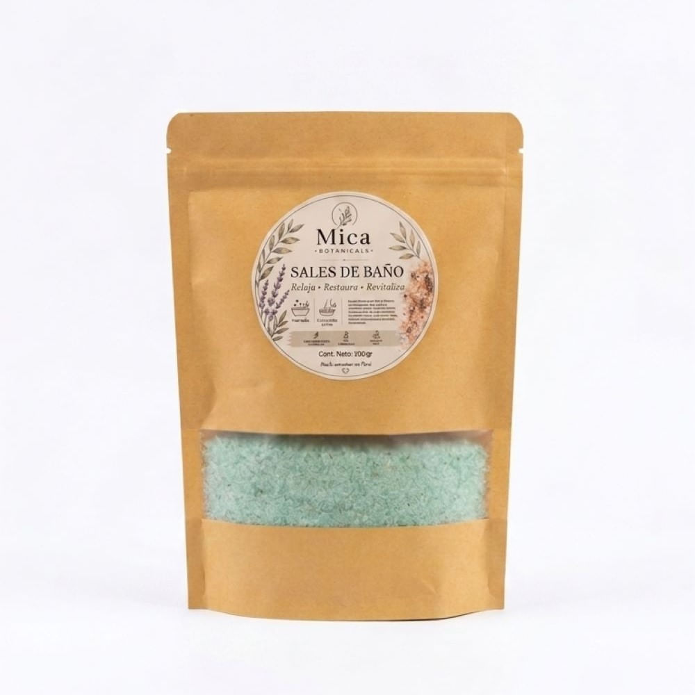 SALES DE EPSOM BAÑO y PIES CANSADOS - MICA BOTANICALS- AROMATERAPIA BERGAMOTA NATURAL x 200g