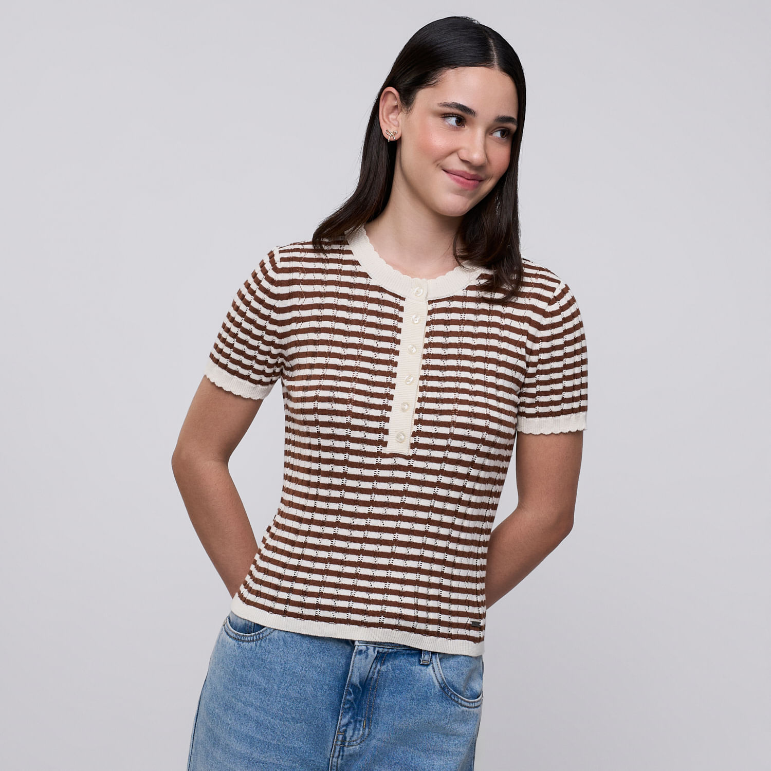 Polo Hilo Wind Amc Marrón L