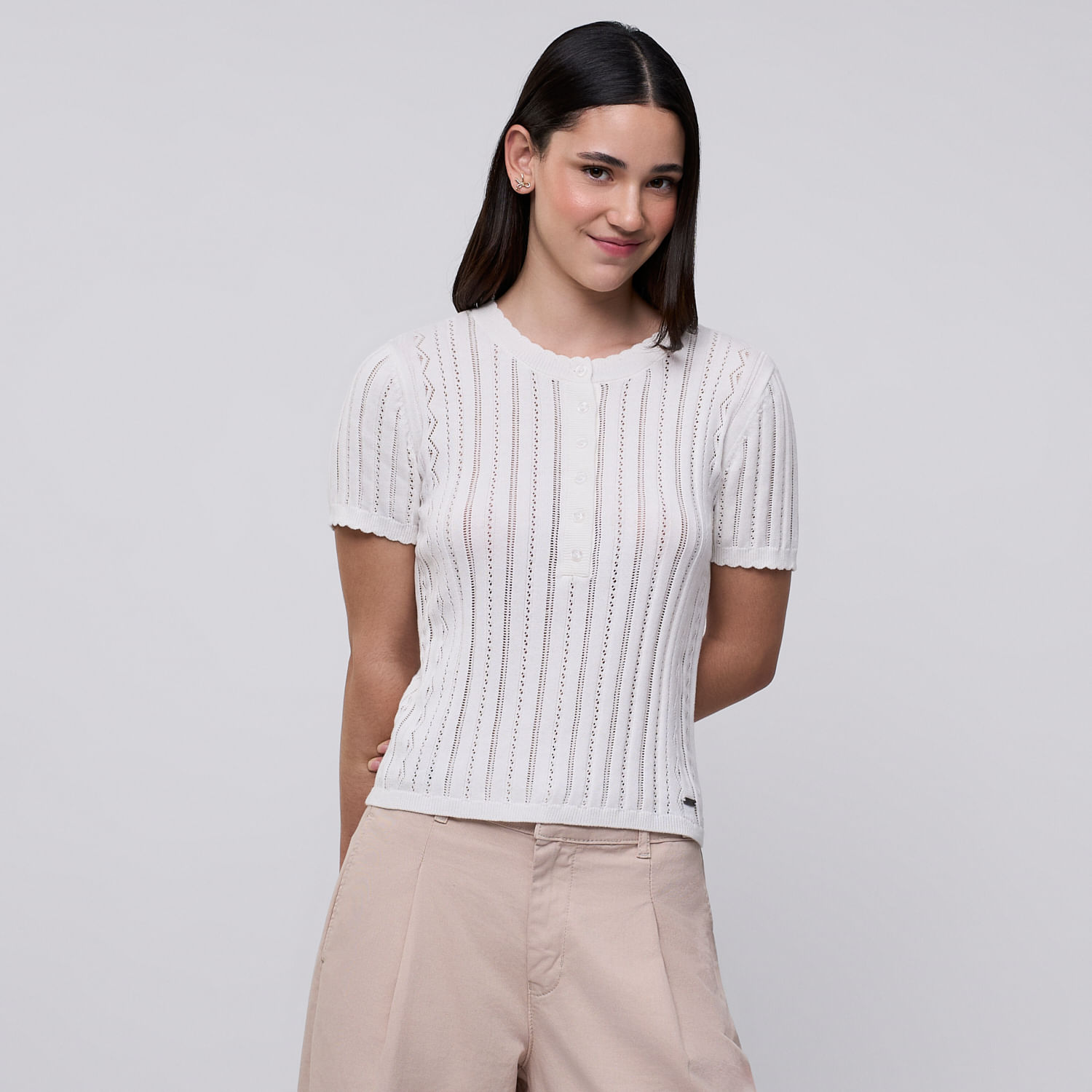 Polo Hilo Wind Amc Off White L