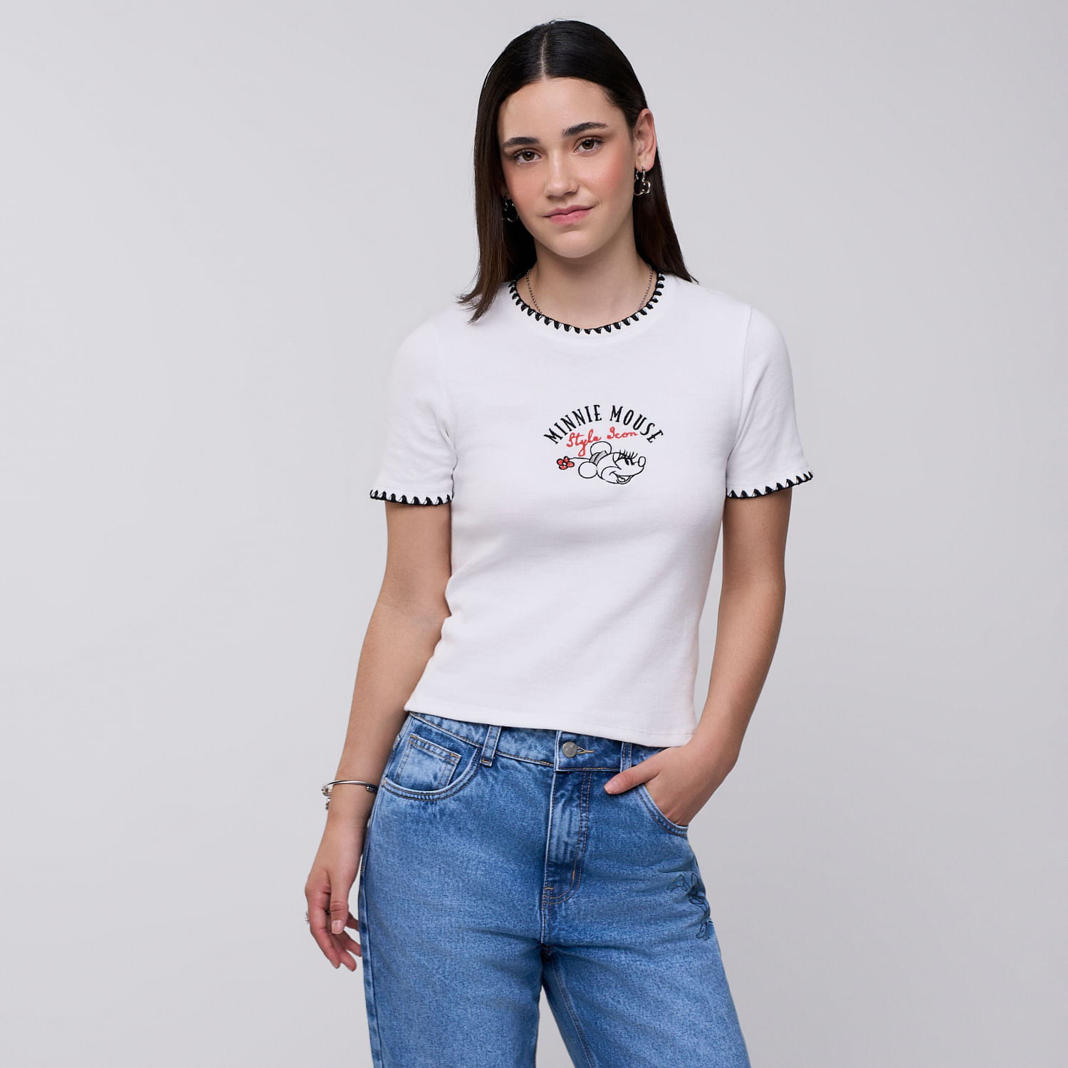 Polo Mujer Crochy Disney Manga Corta Ecru L