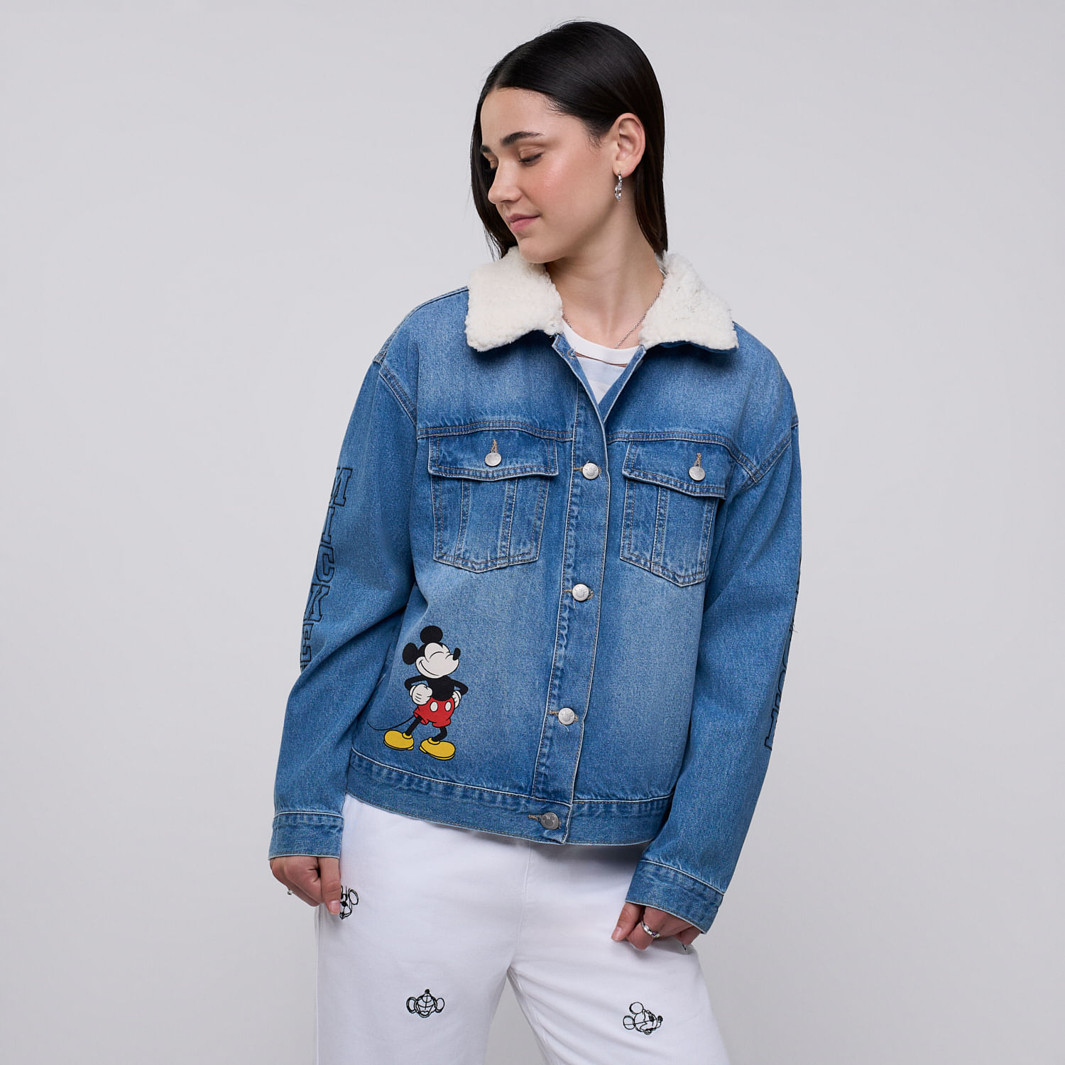 Casaca Mujer Sherpa Disney Azul S
