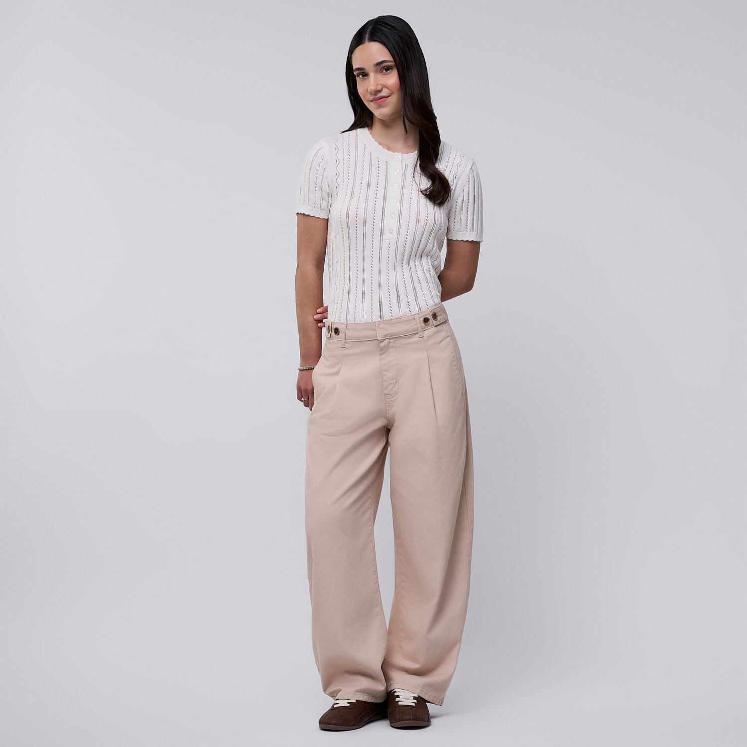 Pantalón Mujer Globo 1 Amc Beige 30