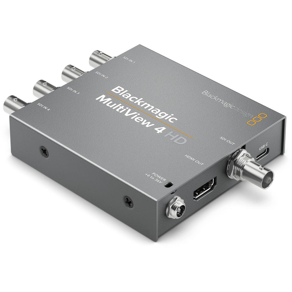 Blackmagic Design MultiView 4 HD - Mini Convertidor Multiviewer Cuádruple con 4 Entradas