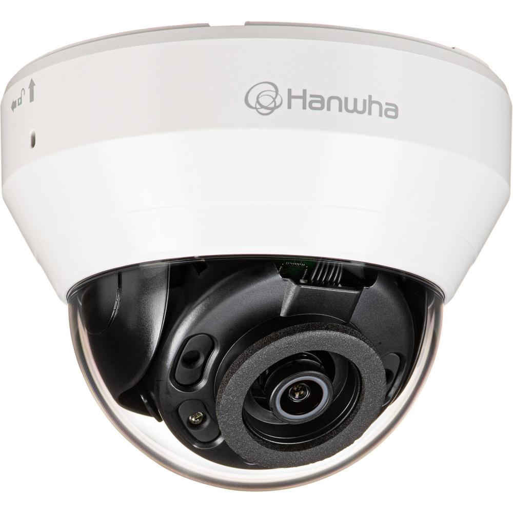 Hanwha Vision QND-7022R Cámara Dome de Red Interior 4MP con Visión Nocturna, Lente Fija