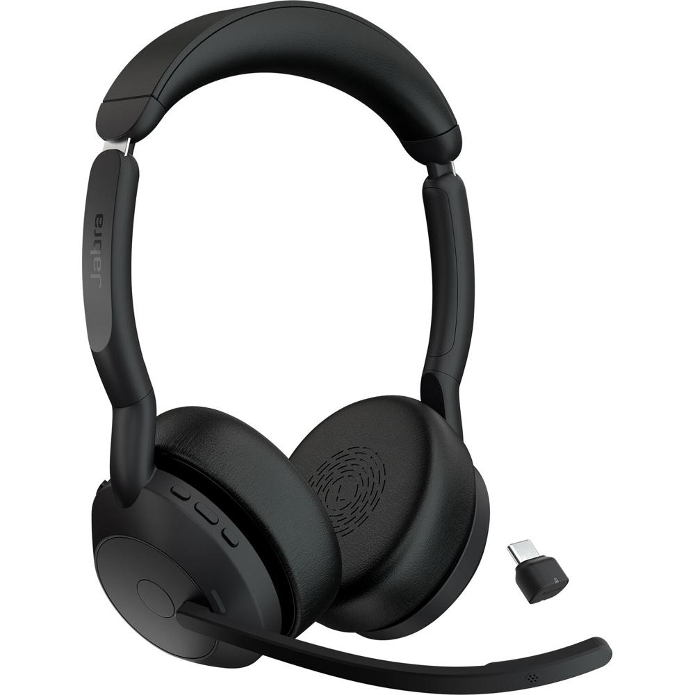 Jabra Evolve2 55 Auricular Estéreo con Cancelación Activa de Ruido, Bluetooth 5.2, 18 Ho