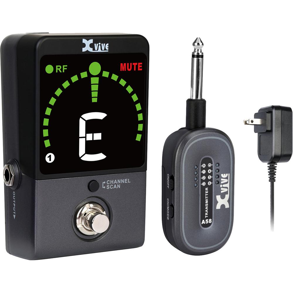 Xvive P58 Sistema Inalámbrico para Guitarra y Pedal Afinador 5.8 GHz - Audio Digital 24-B
