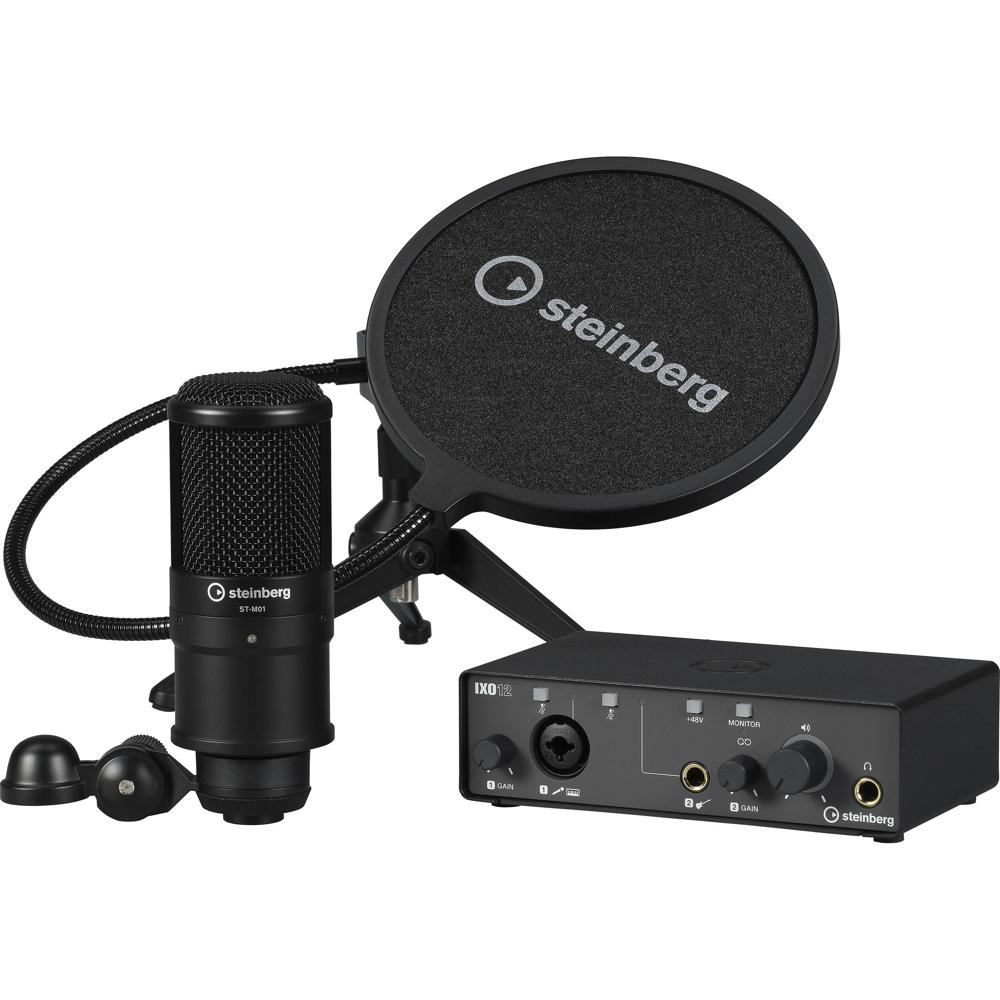 Steinberg IXO12 USB-C Audio Interface Podcast Pack - Interfaz de audio 24-bit/192 kHz, inc