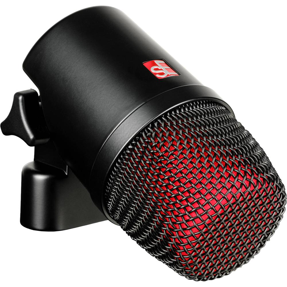 sE Electronics V Kick Black Mic Dinámico Supercardioide para Batería y Bajo con 2 Interr