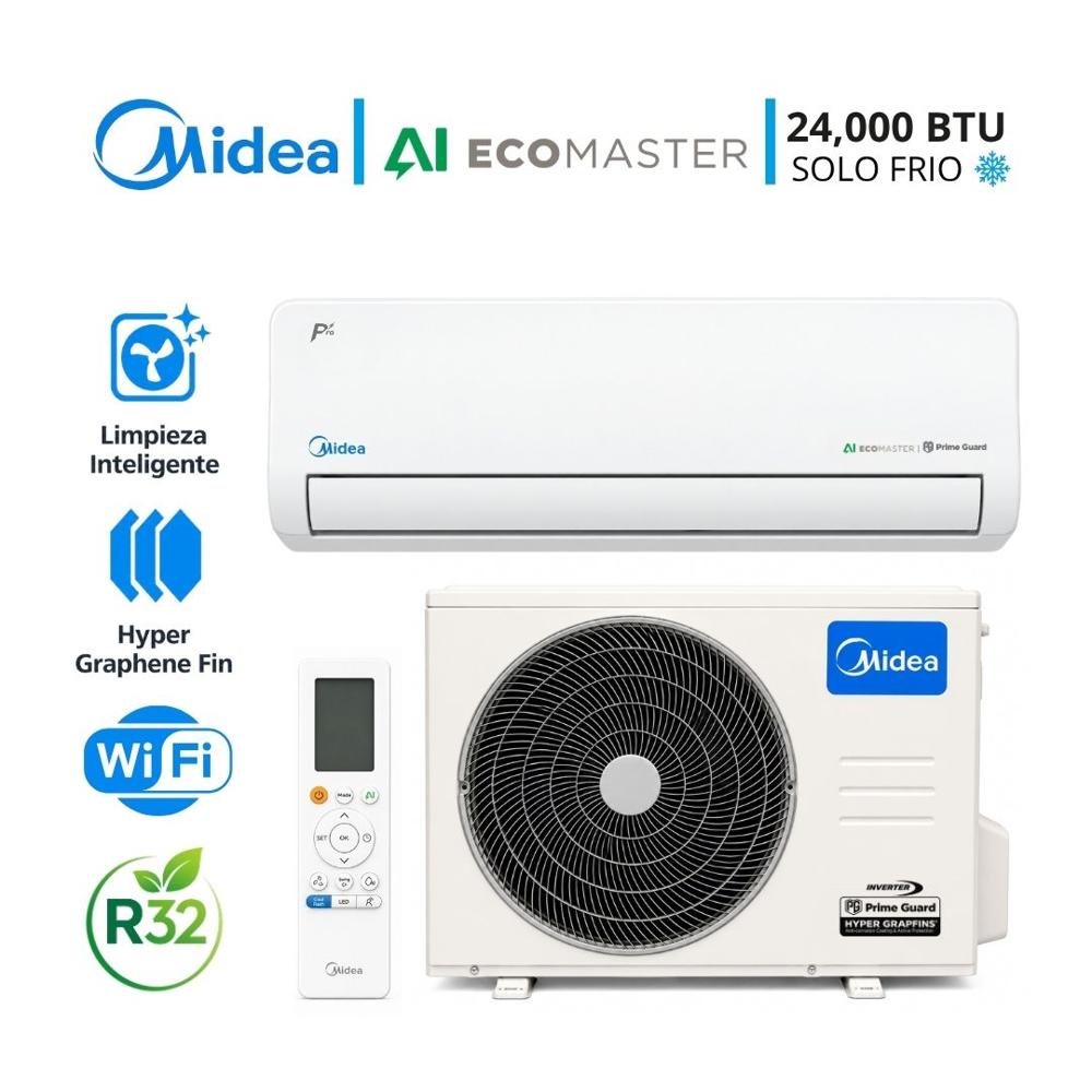 Aire Acondicionado MIDEA AI ECOMASTER  SPLIT INVERTER 24000 BTU SOLO FRIO