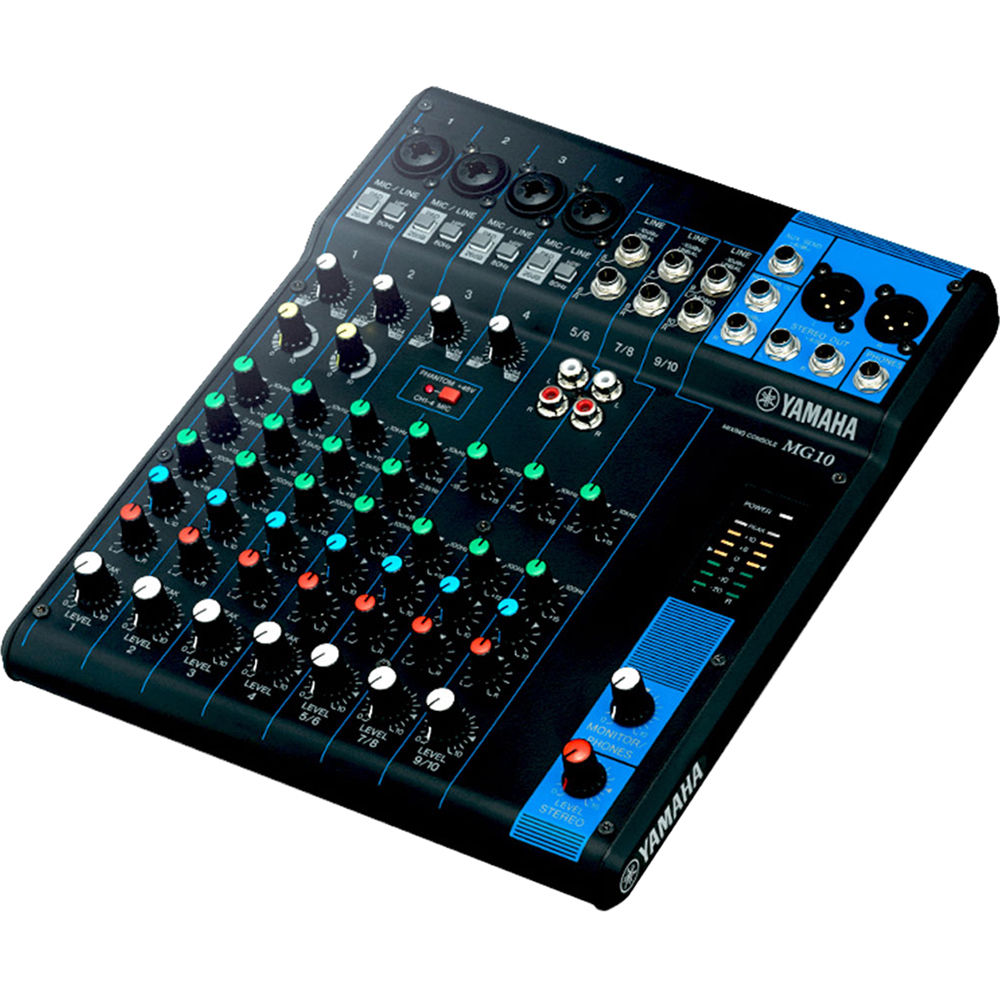 Yamaha MG10 Mezclador de 10 Canales con 4 Entradas Mic/Line y Preamplificadores D-PRE