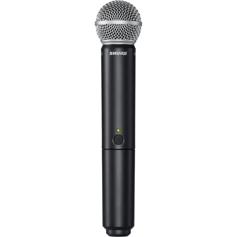 Shure Micrófono Inalámbrico de Mano BLX2/SM58 con Cápsula SM58, Patrón Cardioide, 14 H