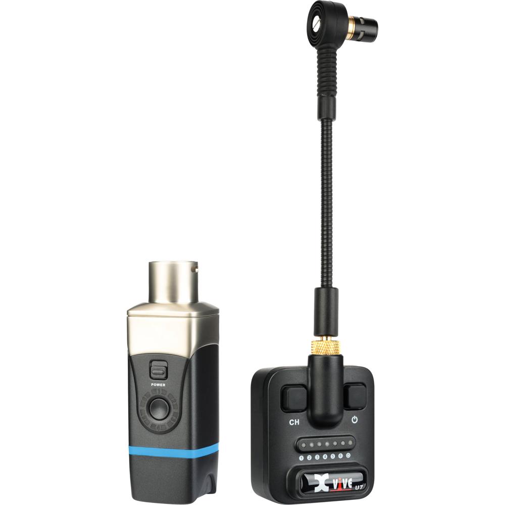 Xvive Sistema Inalámbrico U7 para Saxofón y Trompeta con Micrófono de Gooseneck, Alcanc