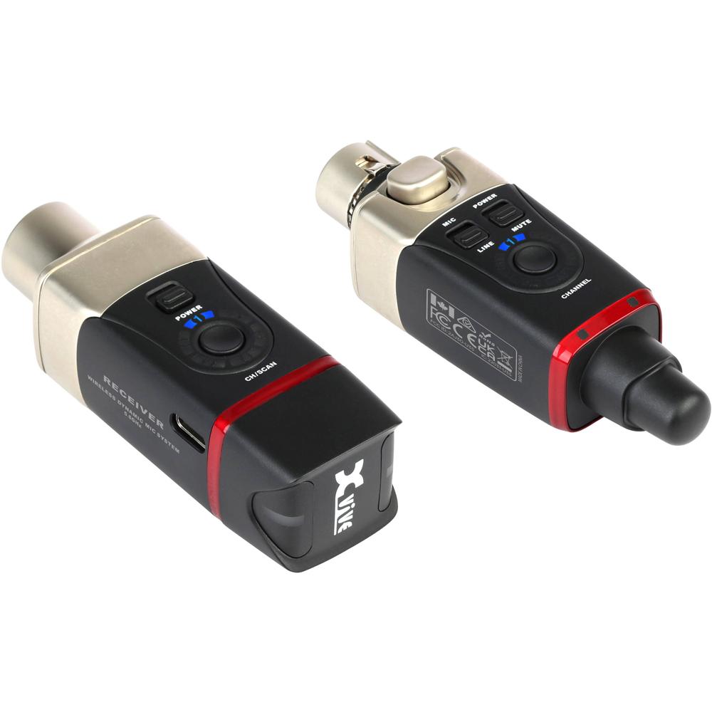 Xvive Audio U35 Sistema Inalámbrico para Micrófonos Dinámicos 5.8 GHz - Rango de 100',