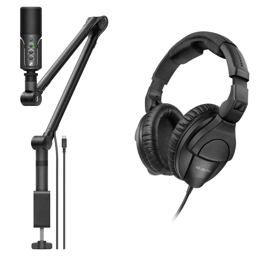 Sennheiser Profile Mic Streaming Set con Auriculares Dinámicos, Patrón Cardioide, Brazo