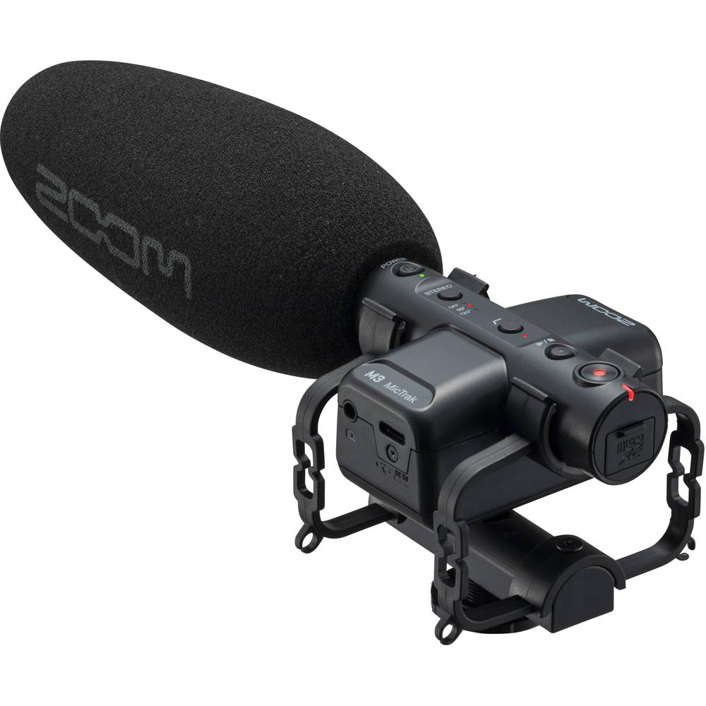 Zoom M3 MicTrak Micrófono Shotgun Estéreo y Grabador 4 Canales, 48 kHz / 32-Bit, Superca