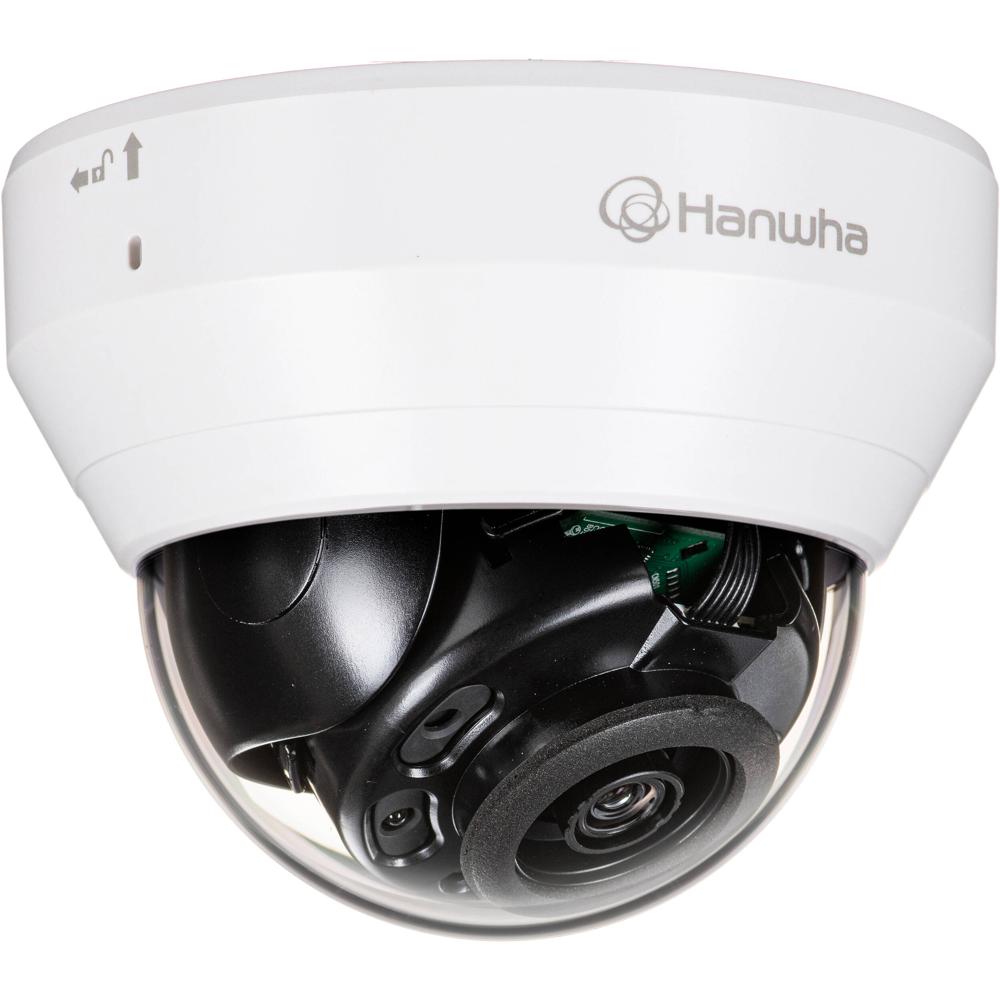 Hanwha Vision QND-7032R Cámara Dome de Red Interior 4MP con Visión Nocturna, Lente Fija