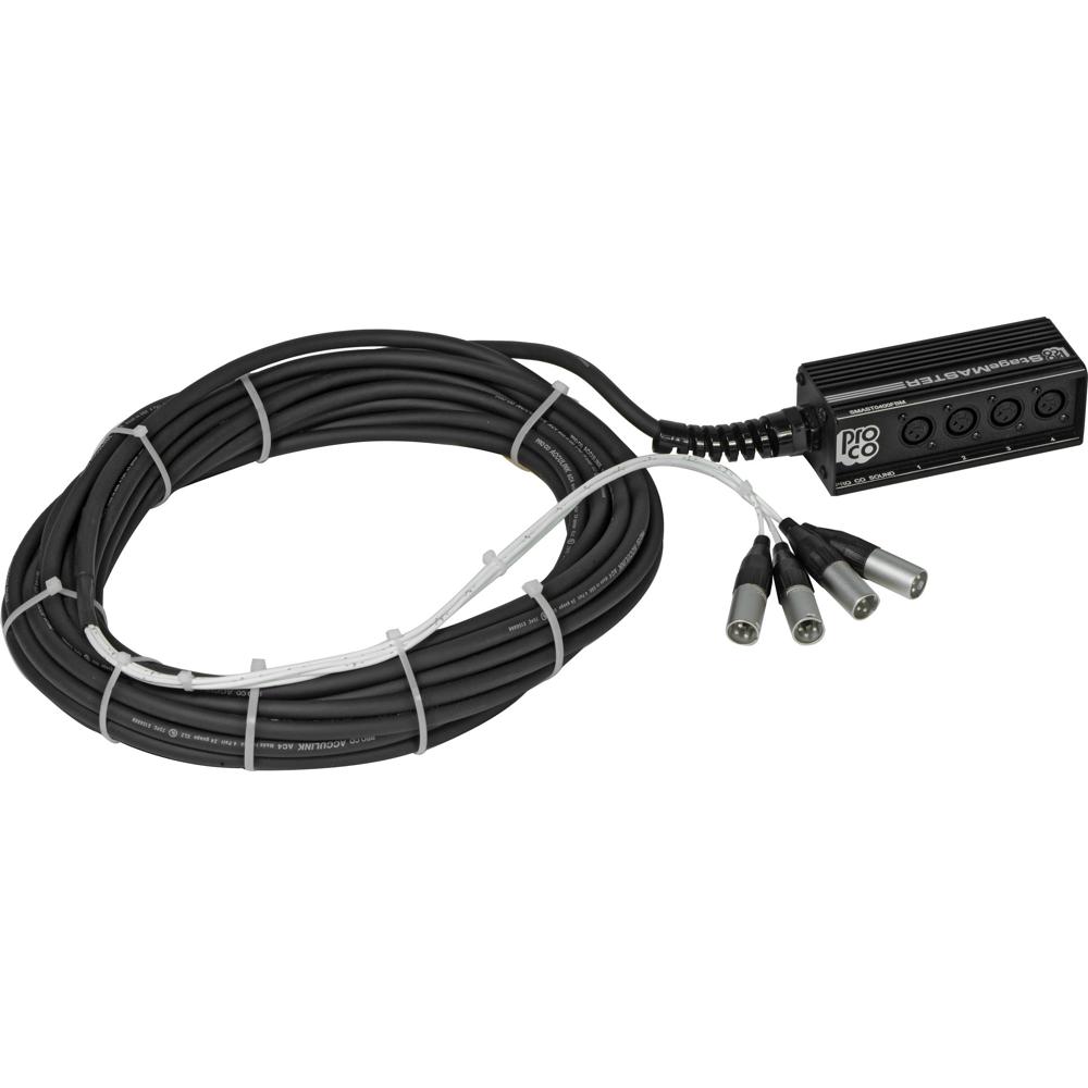 Pro Co Sound StageMASTER Snake 4 Canales XLR 50'