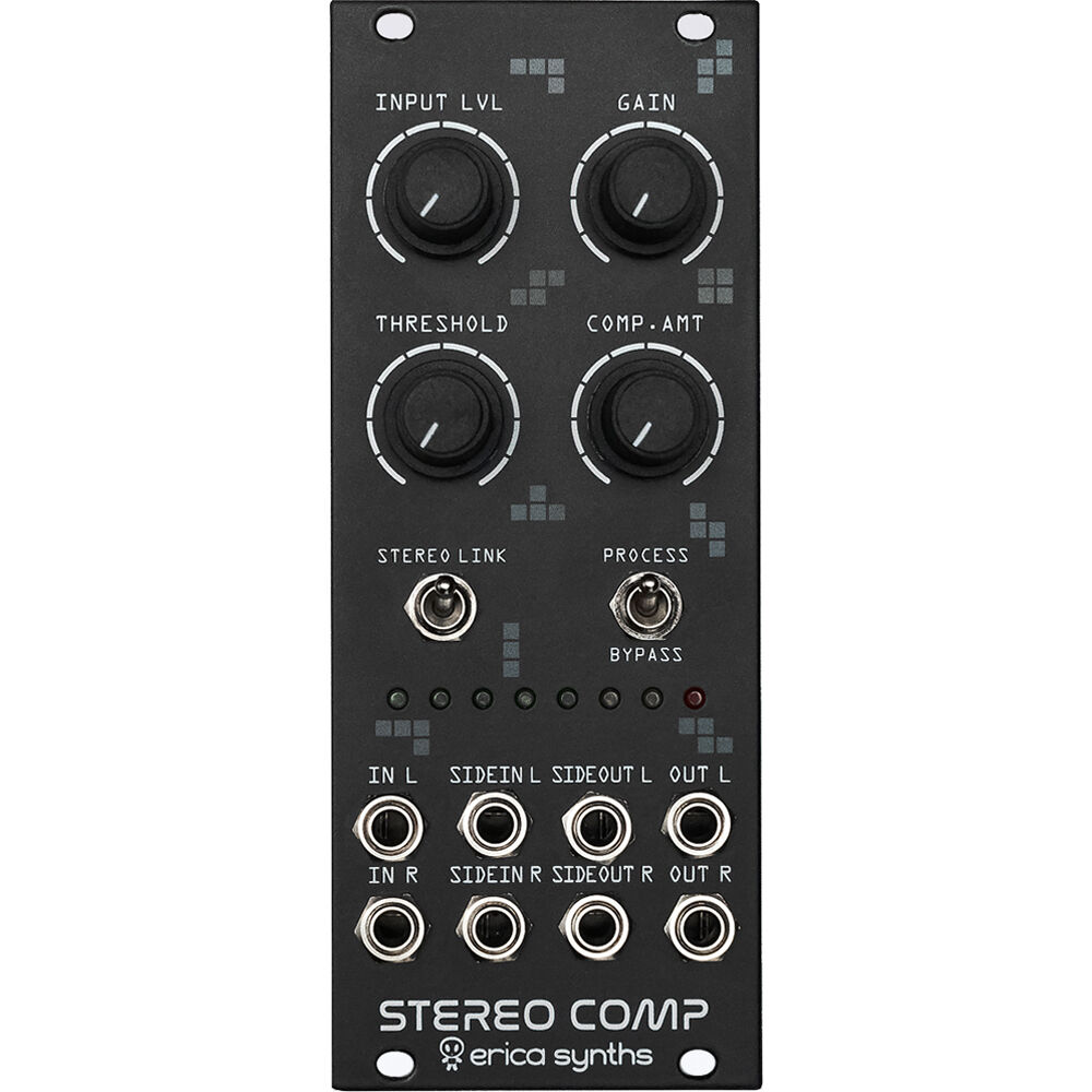 Erica Synths Módulo Compresor Estéreo Eurorack 10 HP - Compresión THAT Chip, Sidechain