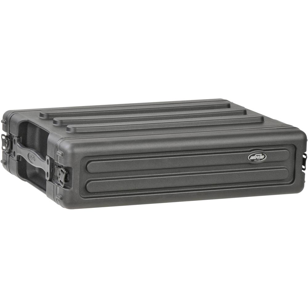 SKB Rack Case 2U Roto Shallow con Rails de Acero - Profundidad de 10.7""