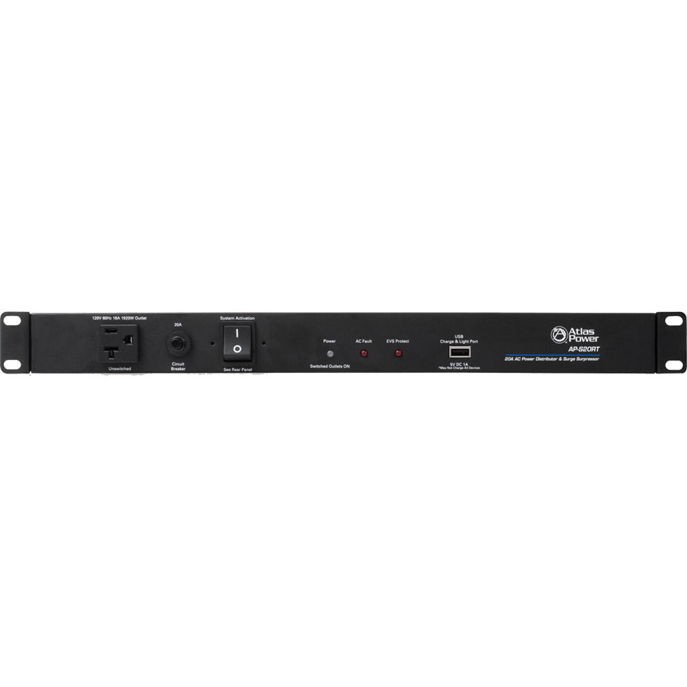 AtlasIED Power Conditioner y Unidad de Distribución 20A con Supresión de Picos hasta 600