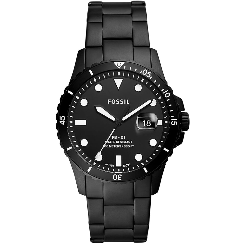 Reloj Fossil FB-01 FS5659 Fecha Acero Inoxidabke Negro