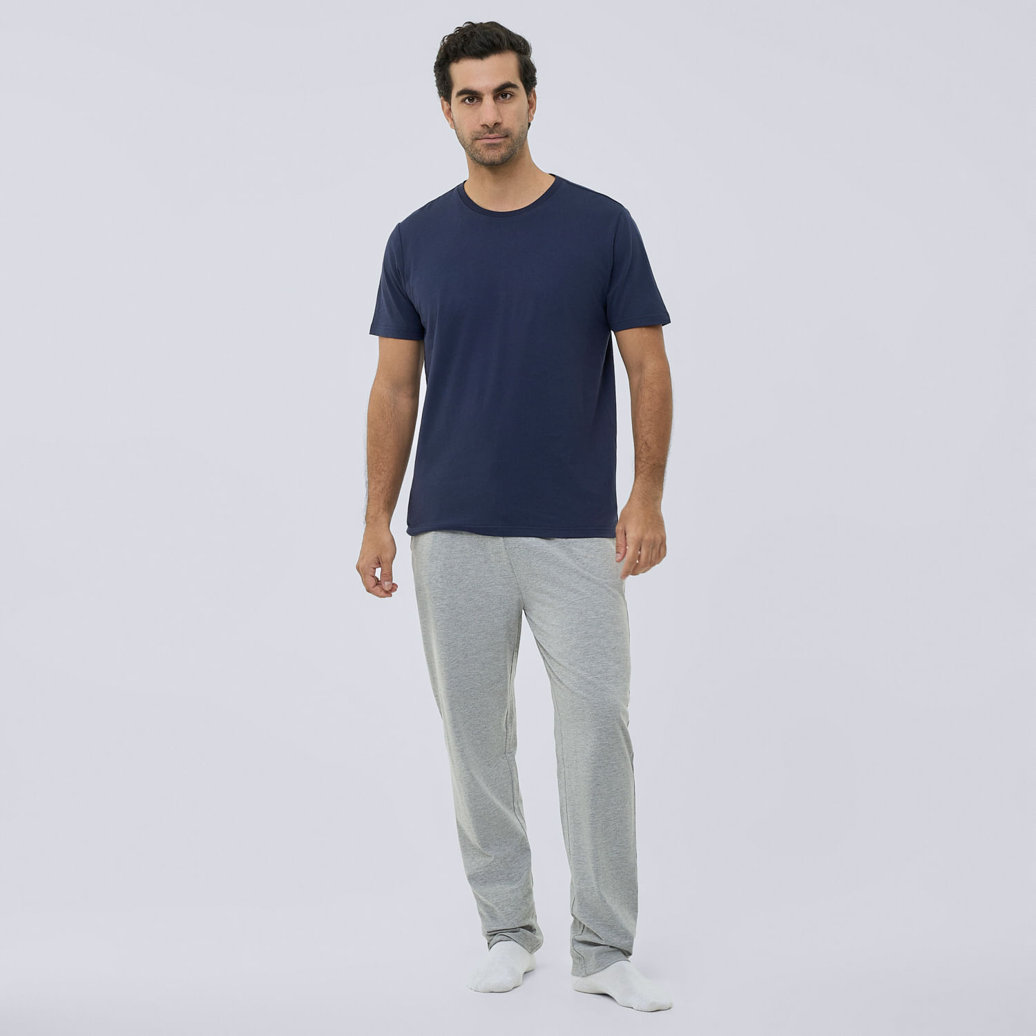 Set Pijama Hombre Manga Corta Essential Storage Navy Talla L