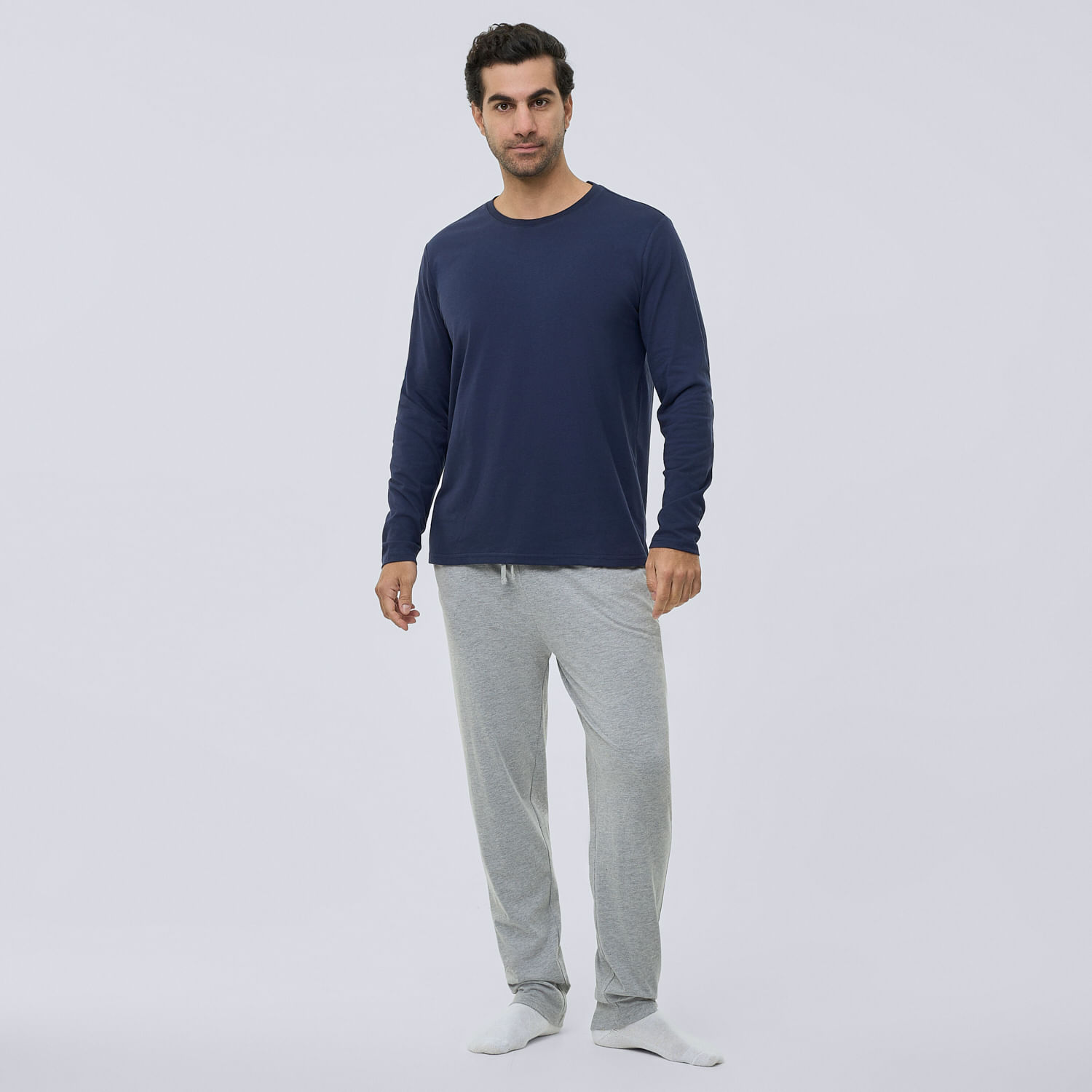 Set Pijama Hombre Manga Larga Essential Storage Navy Talla L
