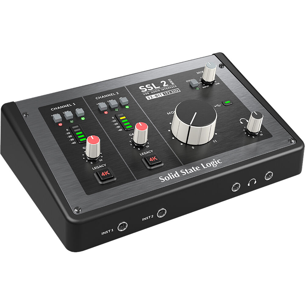 Solid State Logic SSL 2 MKII Interfaz de Audio USB-C 2x2 con Preamplificadores de Micrófo