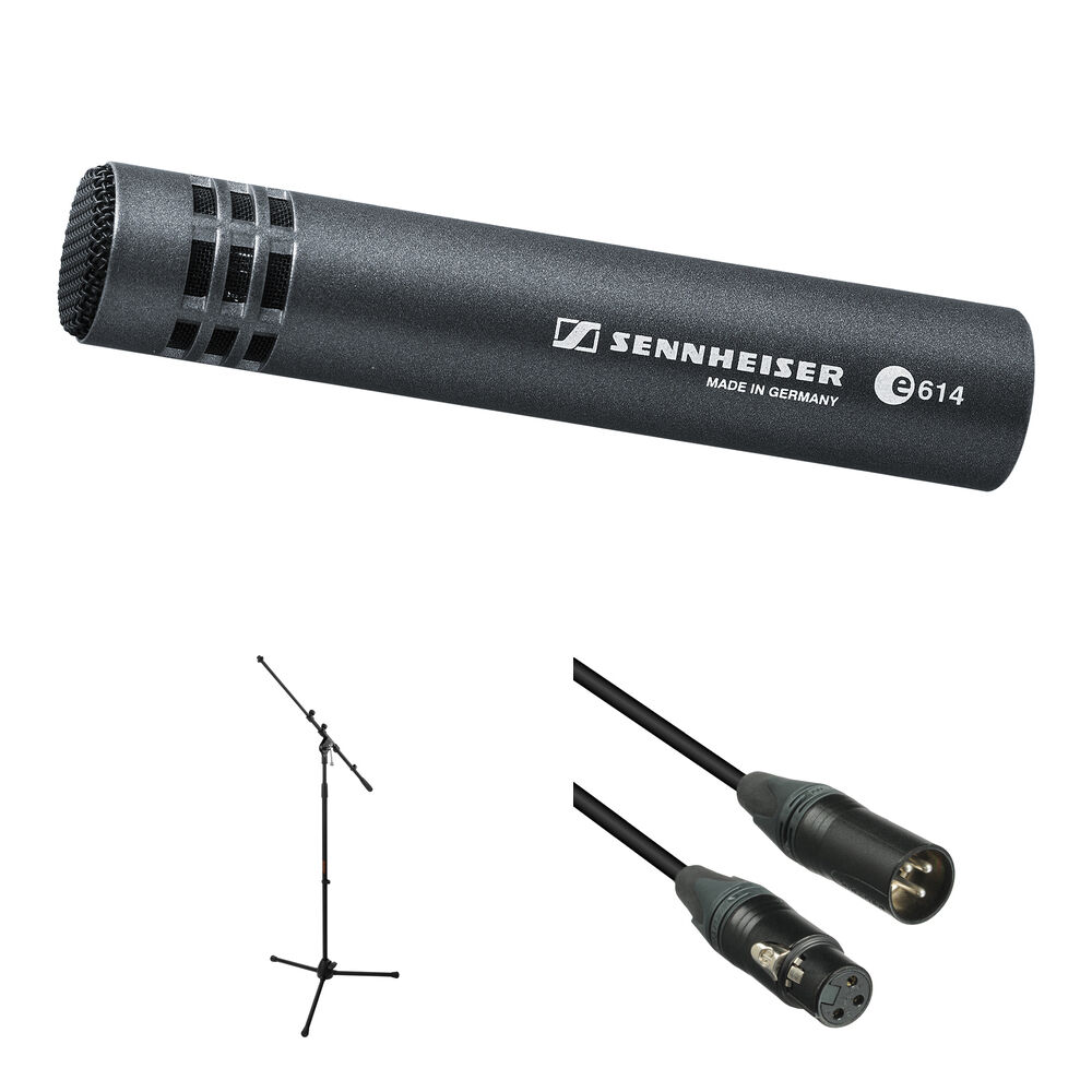 Sennheiser e 614 Micrófono Condensador Supercardioide con Soporte y Cable XLR