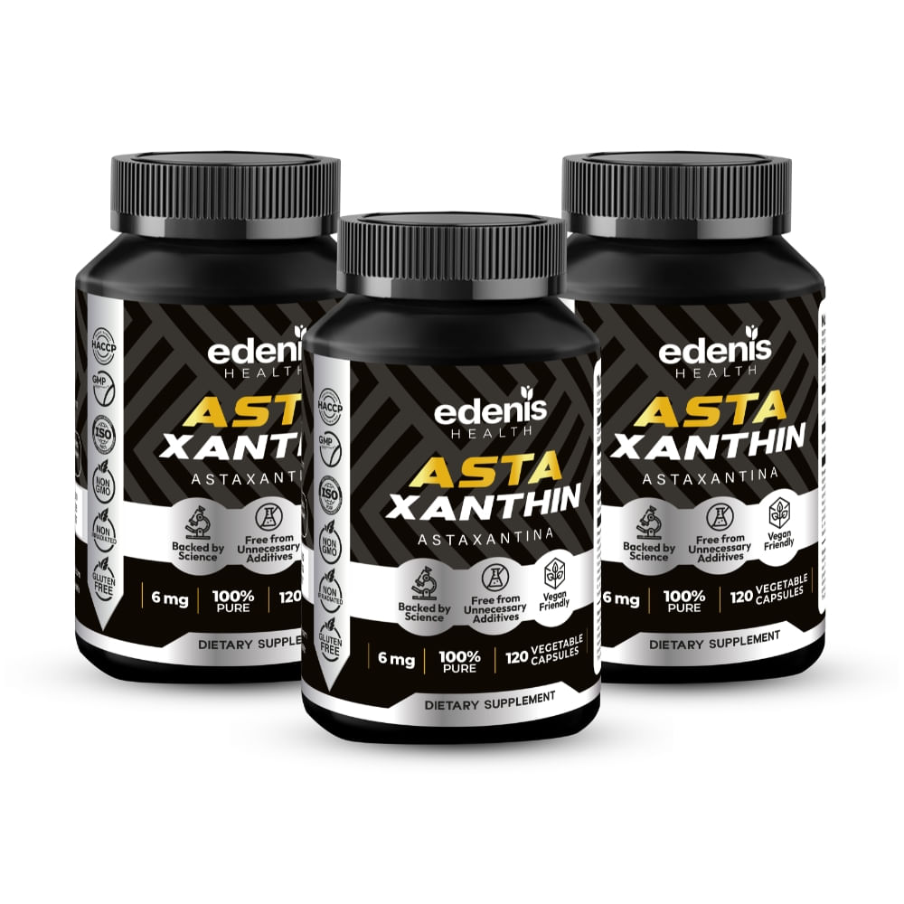 Pack 3 Astaxantinas Edenis Health 120 Cápsulas
