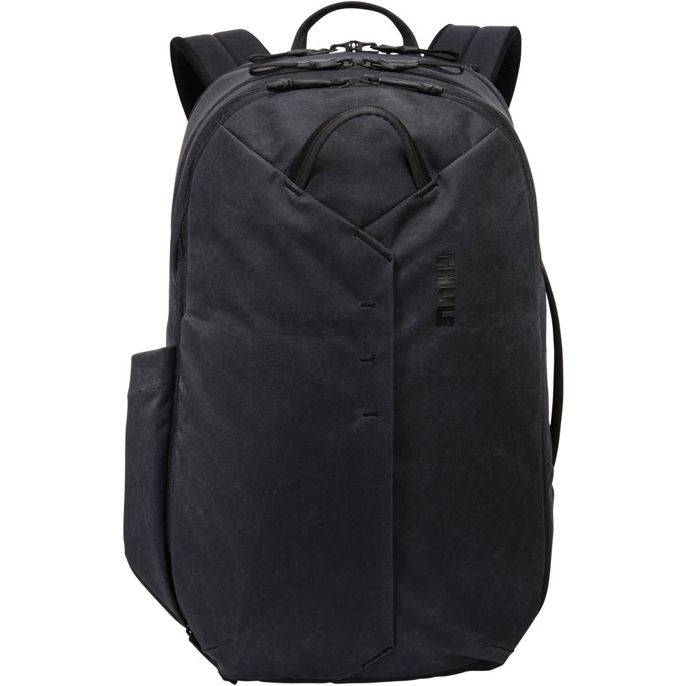 Thule Aion Mochila de Viaje 28L Negra - Exterior de Lona encerada, Compartimento para Lapt