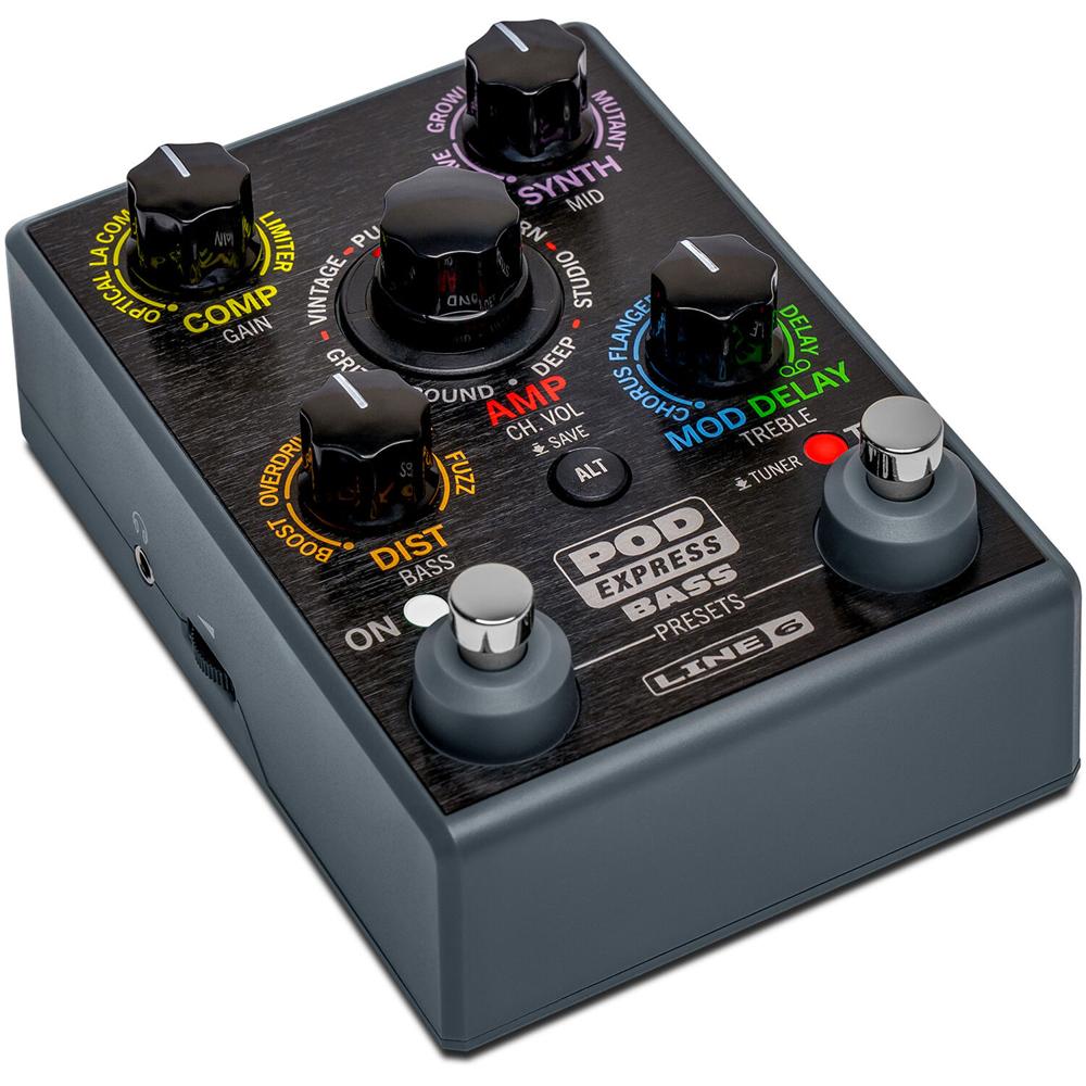 Line 6 POD Express Bass Amplificador y Procesador de Efectos Compacto - 7 Amps, 7 Cabs, 17