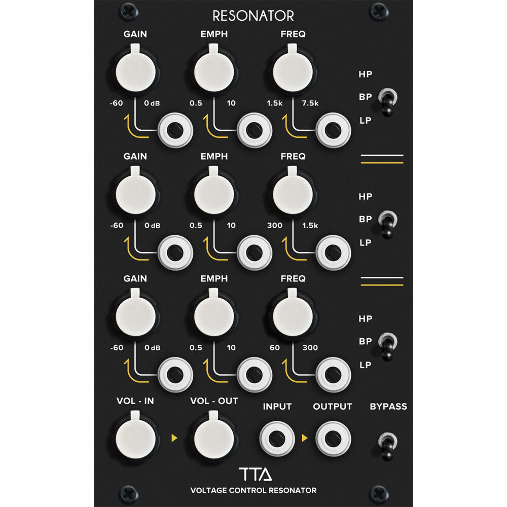 Tiptop Módulo Eurorack Resonator 16 HP - Filtros Resonantes Analógicos, Control de Volta