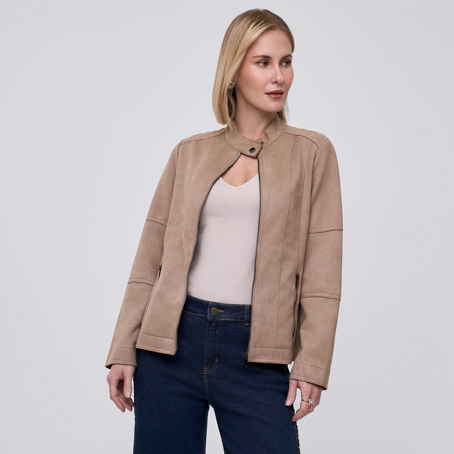 Casaca Mujer Corte Zafin Taupe L