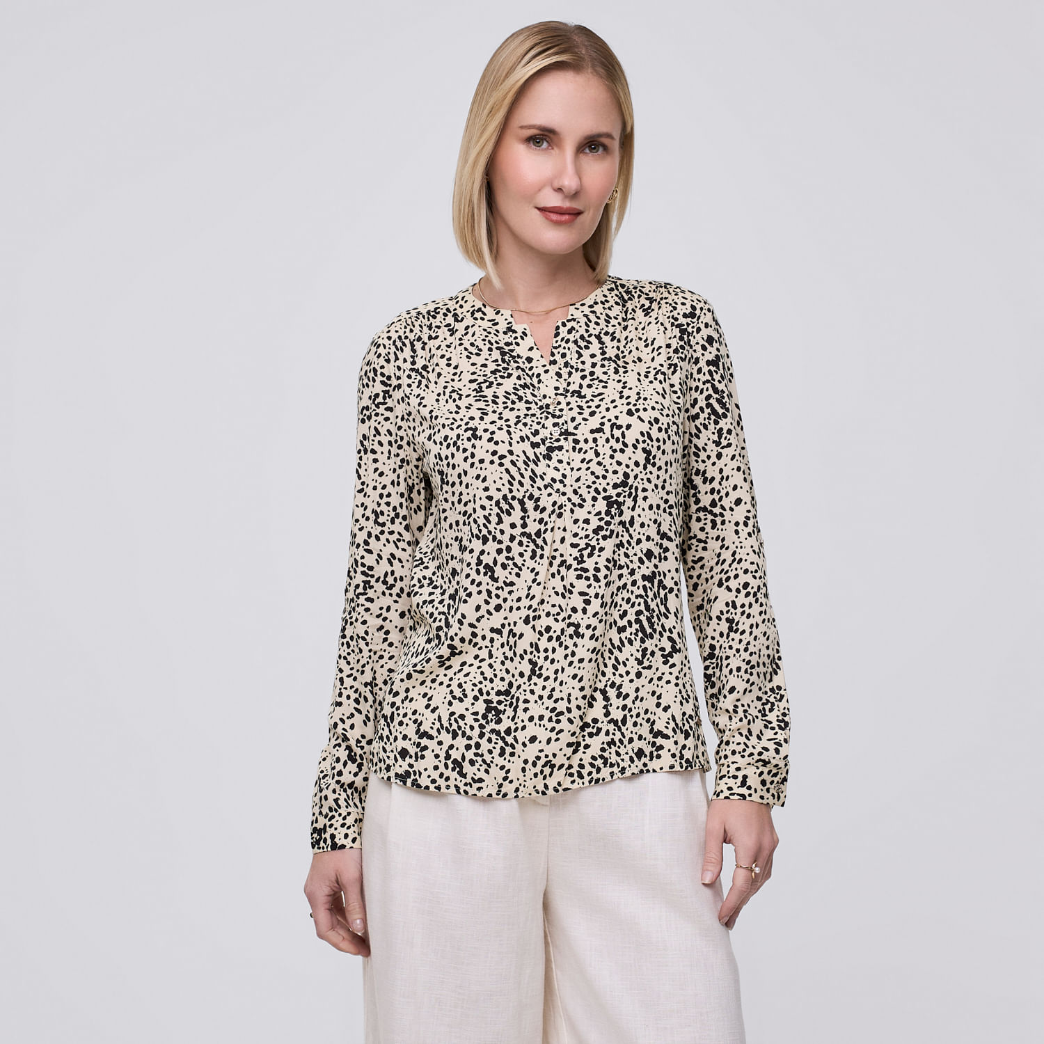 Blusa Mujer Basic Zafin Manga Larga Combo1 S