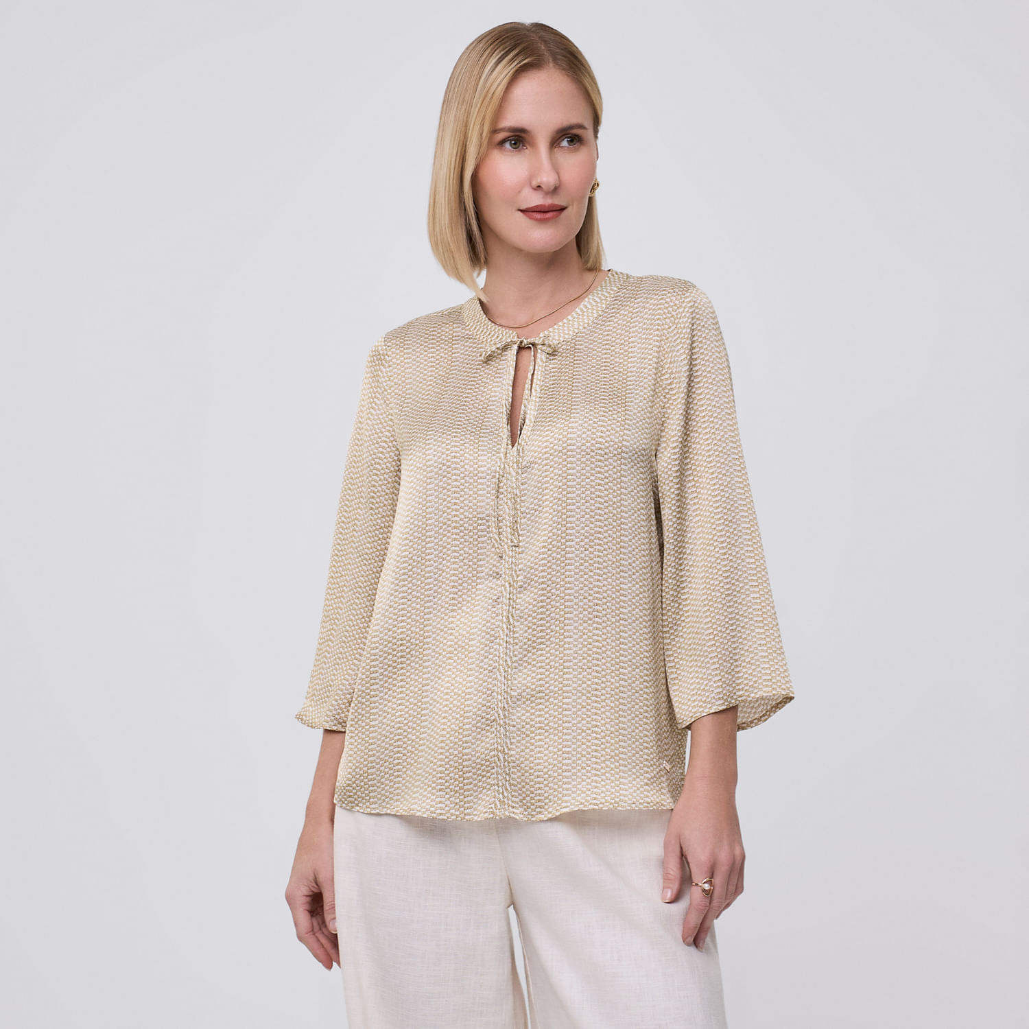 Blusa Mujer Tira Zafin Manga 3/4 Combo1 M