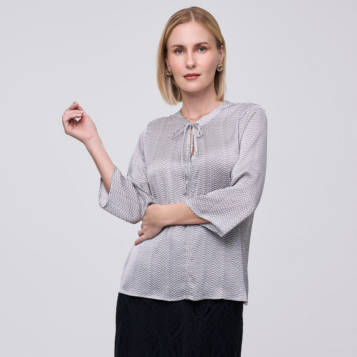 Blusa Mujer Tira Zafin Manga 3/4 Combo2 M