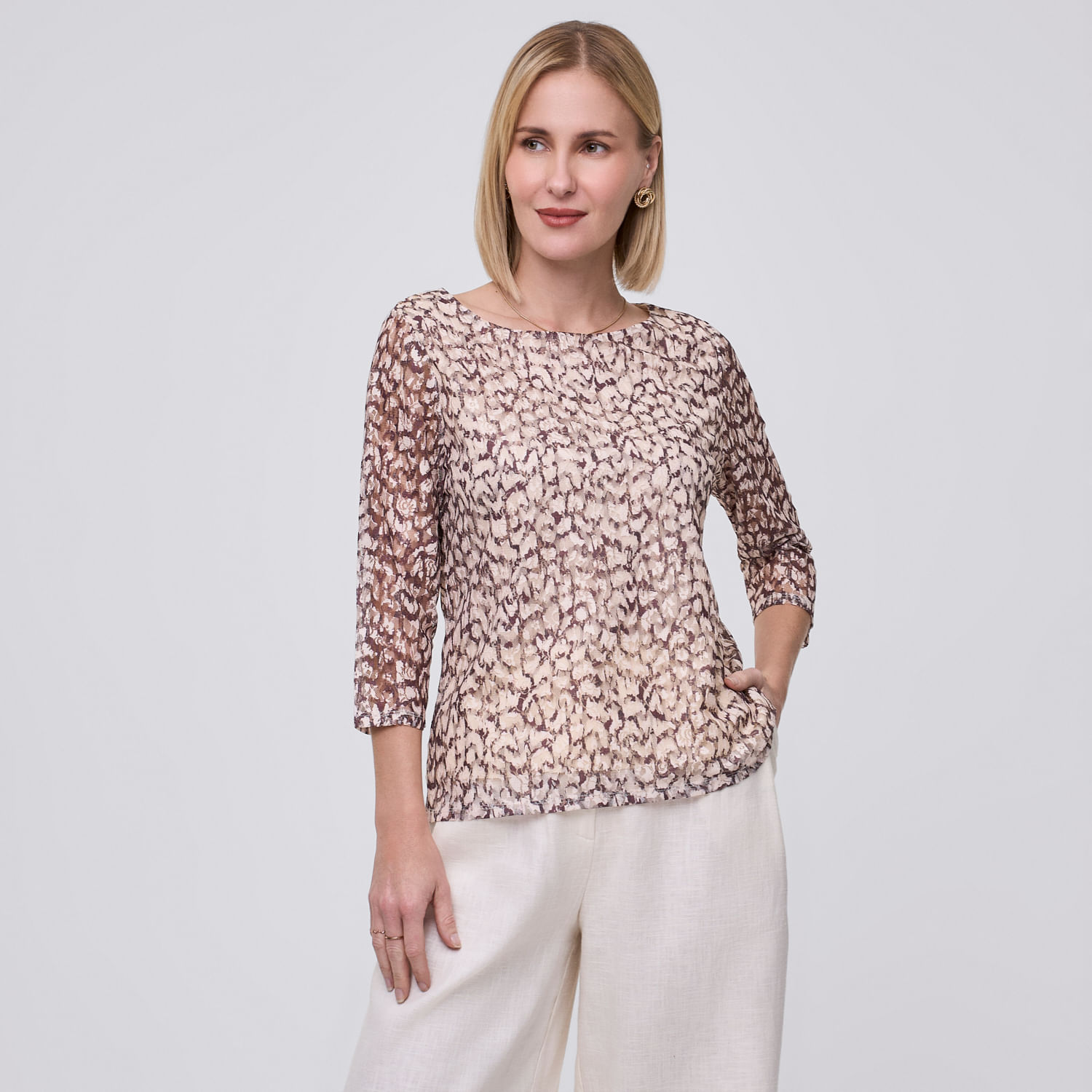 Polo Mujer Lace Zafin Manga 3/4 Combo1 S