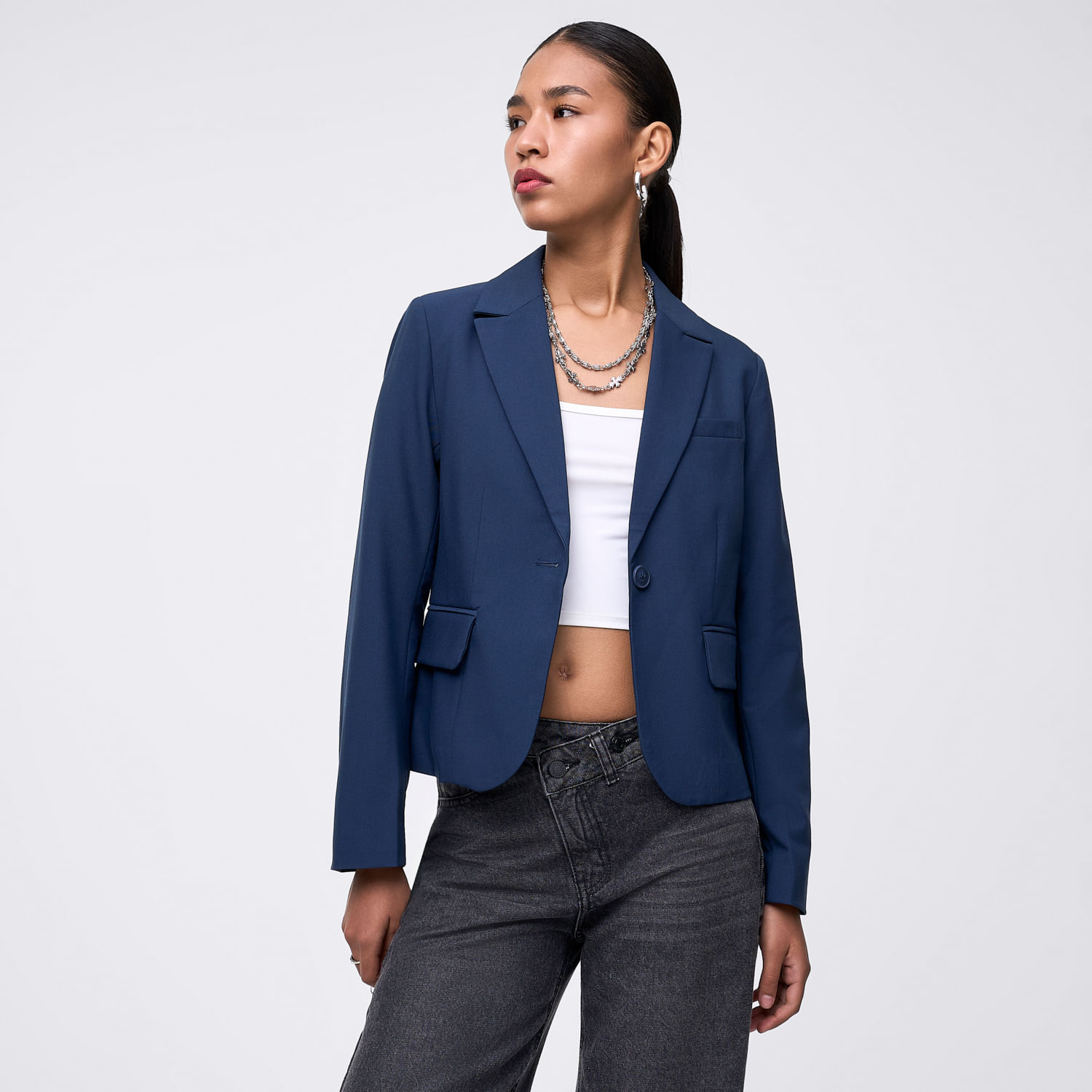 Blazer Mujer Clas Hypnotic Azul M