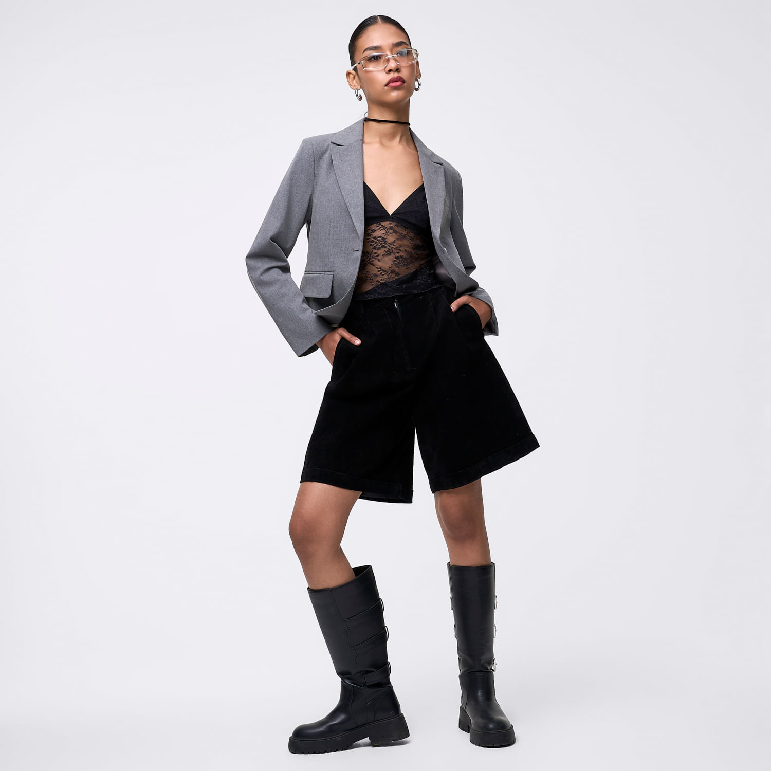 Blazer Mujer Clas Hypnotic Gris M